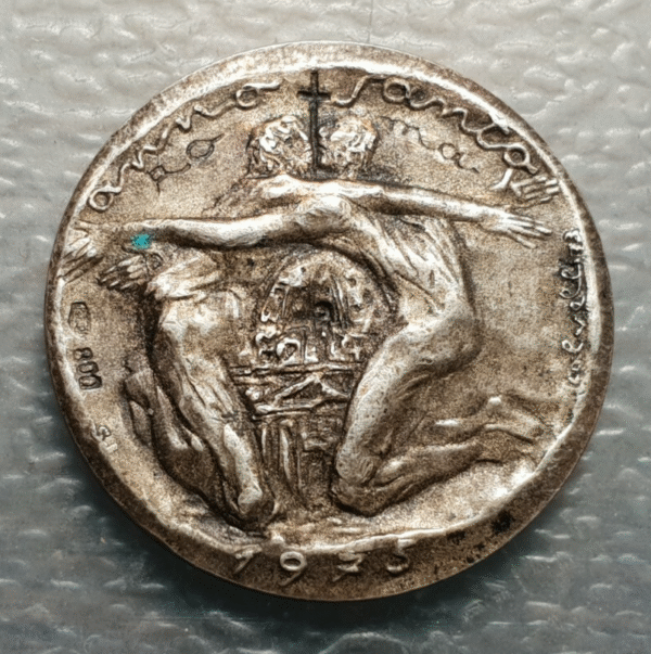 MEDALLA RELIGIOSA VATICANO PAPA PABLO VI AÑO SANTO JUBILEO 1975 20 mm PLATA