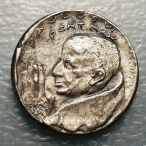 MEDALLA RELIGIOSA VATICANO PAPA PABLO VI AÑO SANTO JUBILEO 1975 20 mm PLATA