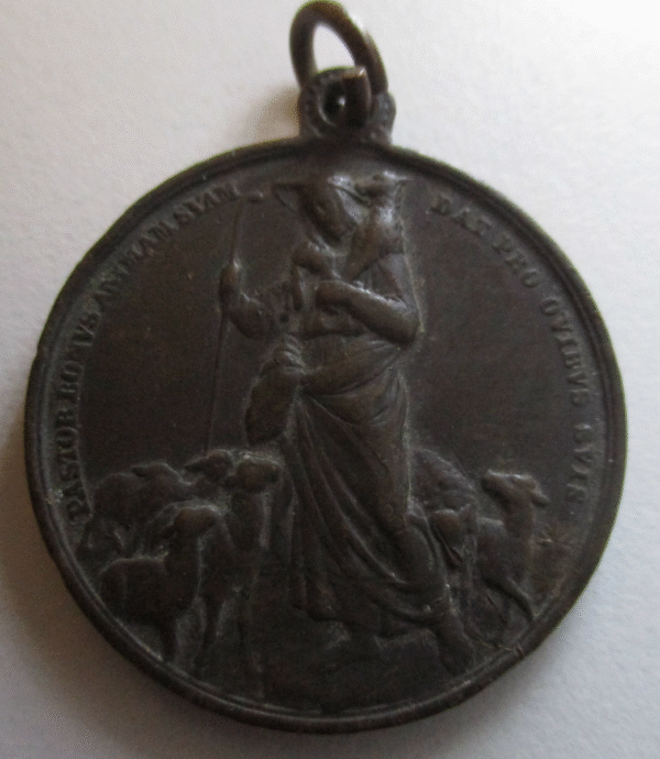 MEDALLA RELIGIOSA PAPA LEON XIII / SAN CRISTOBAL