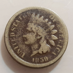 ESTADOS UNIDOS USA EEUU 1 CENT 1859 INDIAN HEAD TIPO 1 (NO ESCUDO) BC