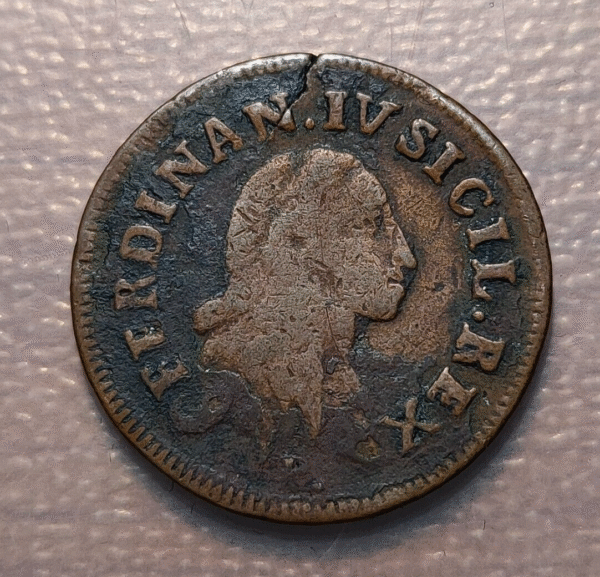ITALIA NAPOLES NAPOLI FERDINANDO IV INFANTEESPAÑA HIJO CARLOS III 9 CAVALLI 1790