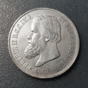 BRASIL BRAZIL PEDRO II 2000 REIS 1889 EBC-/EBC