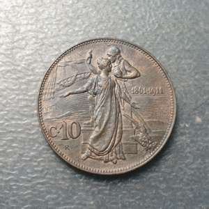 ITALIA REINO VITTORIO EMANUELE III 10 CENTESIMI 1911 EBC/EBC+ PARTE BRILLO ORIG