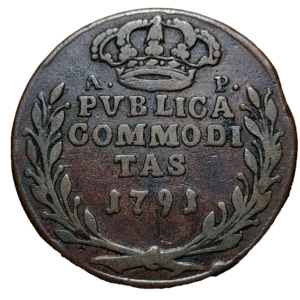 ITALIA NAPOLES NAPOLI FERDINANDO IV HIJO CARLOS III PUBBLICA 3 TORNESI 1791