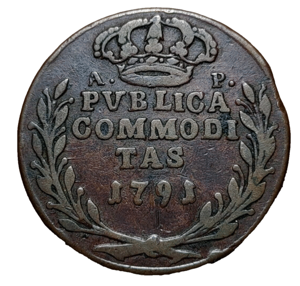 ITALIA NAPOLES NAPOLI FERDINANDO IV HIJO CARLOS III PUBBLICA 3 TORNESI 1791