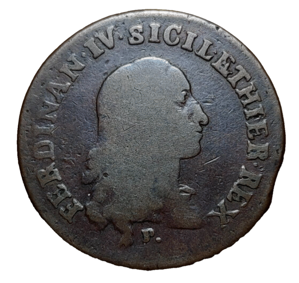 ITALIA NAPOLES NAPOLI FERDINANDO IV HIJO CARLOS III PUBBLICA 3 TORNESI 1791 - Imagen 2