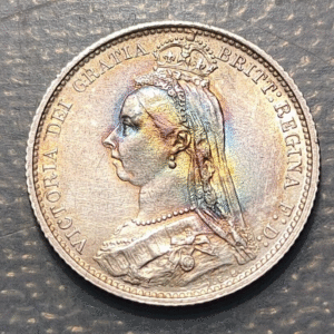 GREAT BRITAIN GRAN BRETAÑA VICTORIA 6 PENCE 1886 EBC