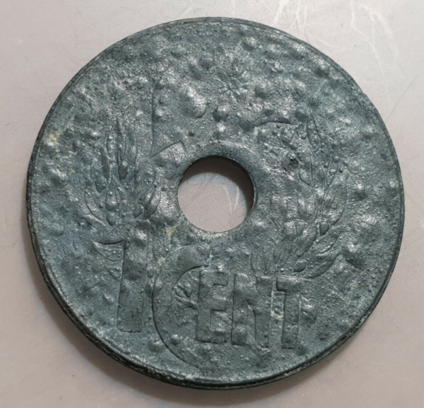 INDOCHINA FRANCESA FRENCH INDOCHINA INDOCHINE 1 CENTIME 1940-41 FECHA NO VISIBLE