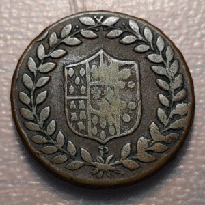 ITALIA NAPOLES NAPOLI FERDINANDO IV INFANTE ESPAÑA 5 TORNESI 1798 P