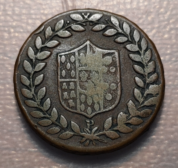 ITALIA NAPOLES NAPOLI FERDINANDO IV INFANTE ESPAÑA 5 TORNESI 1798 P