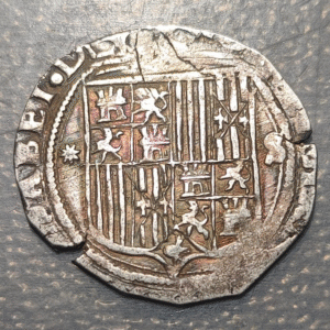 SPAIN SEVILLE FERDINAND & ISABELA CATHOLIC MONARCHS 1 REAL N.D. CALICÓ 421 *-S