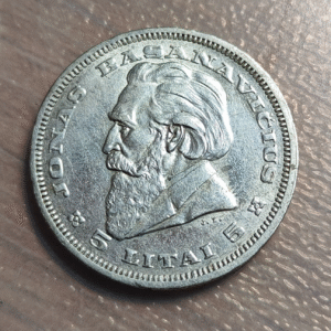 LITUANIA LITHUANIA 5 LITAI 1936 EBC-