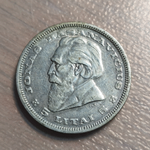 LITUANIA LITHUANIA 5 LITAI 1936 MBC+