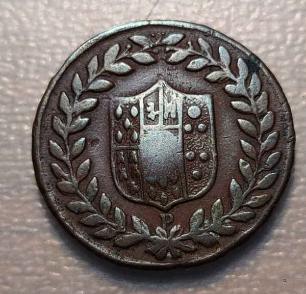 ITALIA NAPOLES NAPOLI FERDINANDO IV INFANTE ESPAÑA 5 TORNESI 1798 P