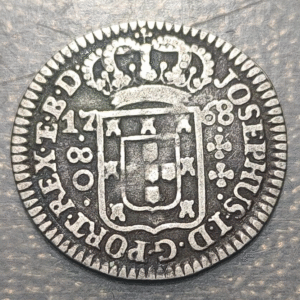 BRAZIL PORTUGUESE JOSE I 80 REIS 1768 1.91g