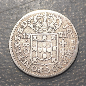 BRAZIL PORTUGUESE JOSE I 80 REIS 1771 1.85g