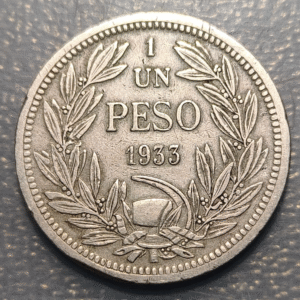 CHILE 1 PESO 1933 MBC-
