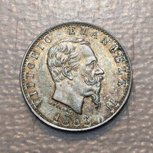 ITALIA REINO VITTORIO EMANUELE II 20 CENTESIMI 1863 M EBC+