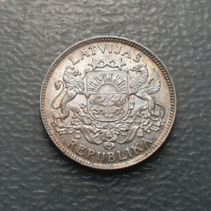 LATVIA LETONIA 1 LATS 1924 EBC