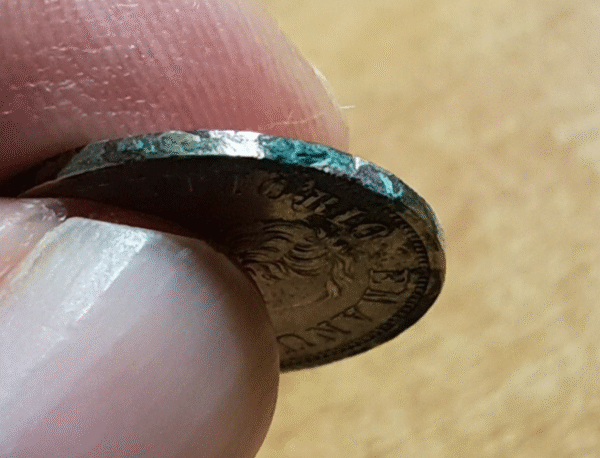 ITALIA REINO VITTORIO EMANUELE II 50 CENTESIMI 1863 M MBC/MBC+ MANCHA CORROSION - Imagen 4