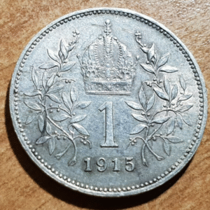 AUSTRIA FRANZ JOSEPH I FRANCISCO JOSE I 1 CORONA 1915 EBC