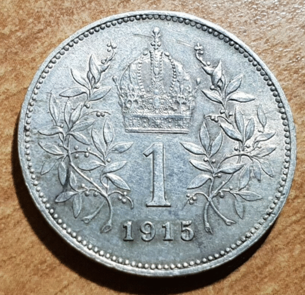 AUSTRIA FRANZ JOSEPH I FRANCISCO JOSE I 1 CORONA 1915 EBC