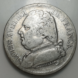 FRANCIA FRANCE LOUIS XVIII LUIS XVIII 5 FRANCOS 5 FRANCS 1815 L BAYONNE BC+/MBC-