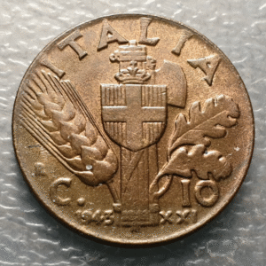 ITALIA REINO VITTORIO EMANUELE III 10 CENTESIMI 1943 EBC+