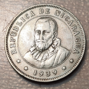 NICARAGUA 25 CENTAVOS 1939 KM 18.1