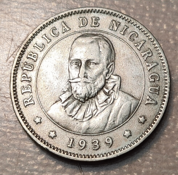 NICARAGUA 25 CENTAVOS 1939 KM 18.1