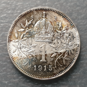 AUSTRIA FRANZ JOSEPH I FRANCISCO JOSE I 1 CORONA 1915 SC- PATINA AZULADA