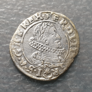 AUSTRIA HUNGRIA HUNGARY FERDINAND III 3 KREUZER 1629 PRAGA PRAGUE MBC