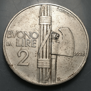 ITALIA REINO VITTORIO EMANUELE III BONO DE 2 LIRE 2 LIRAS 1923 EBC+