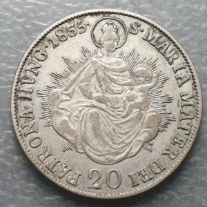 HUNGRIA HUNGARY FRANZ I 20 KRAJCZAR 1835 B KREMNITZ MBC-