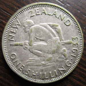 NUEVA ZELANDA NEW ZEALAND GEORGE V 1 SHILLING 1933