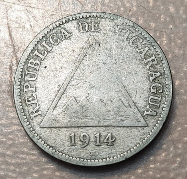 NICARAGUA 5 CENTAVOS 1914 H KM 12