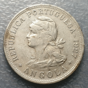 ANGOLA PORTUGUES 50 CENTAVOS 1927 KM 69 MBC-