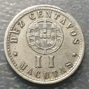 ANGOLA PORTUGUES 10 CENTAVOS - 2 MACUTAS 1928 MBC/MBC+