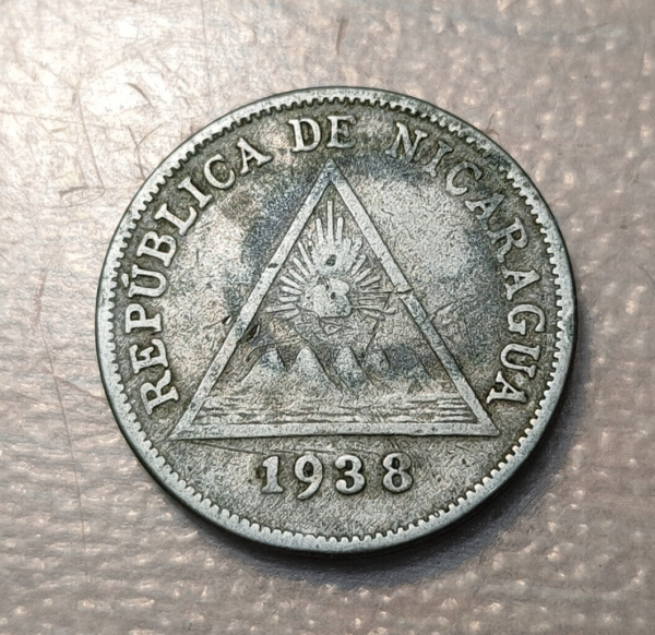NICARAGUA 5 CENTAVOS 1938 KM 12