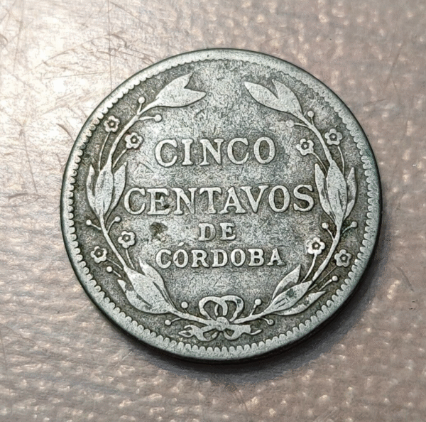 NICARAGUA 5 CENTAVOS 1938 KM 12 - Imagen 2
