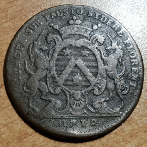 FRANCIA FRANCE DIJON ETIENNE BAUDINET MAIRE ALCALDE JETON 1719 MBC-