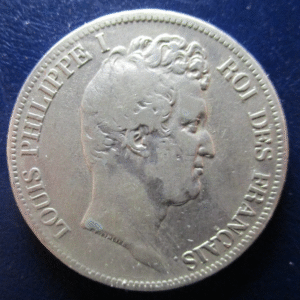 FRANCIA LOUIS PHILIPPE I 5 FRANCS 1830 A PARIS CANTO INCUSO - TRANCHE EN CREUX