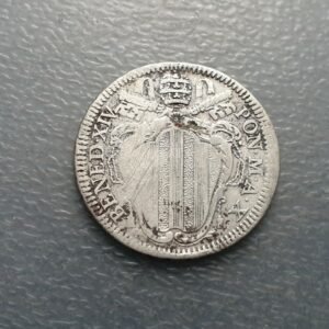 ESTADOS PAPALES PONTIFICIO VATICANO BENEDICTO XIV 2 CARLINI ROMANI 1751 BC+