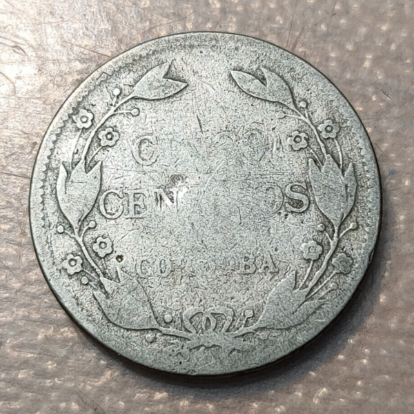 NICARAGUA 5 CENTAVOS 1912 H KM 12 - Imagen 2