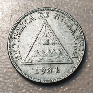 NICARAGUA 5 CENTAVOS 1934 KM 12