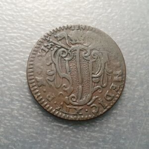 ESTADOS PAPALES PONTIFICIO VATICANO BENEDICTO XIV FERRARA 1/2 BAIOCCO AÑO XI