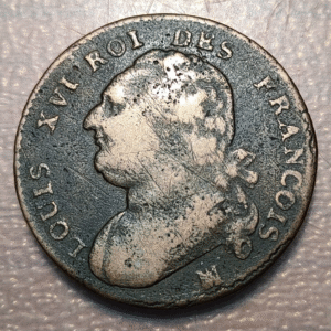 FRANCIA FRANCE LOUIS XVI 12 DENIERS 1794 MA MARSELLA MARSEILLE