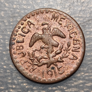 MEXICO PUEBLA Y OCAMPO 2 CENTAVOS 1915 REACUÑADA? EBC