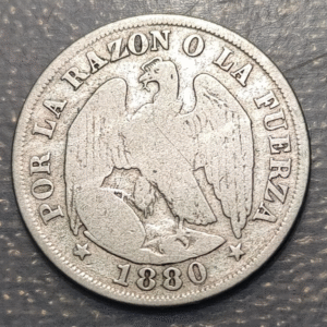 CHILE 20 CENTAVOS 1880 BC