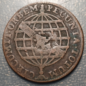 PORTUGAL BRASIL 40 REIS (1809) RESELLO SOBRE 20 REIS 1774 MBC